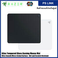 Razer Atlas Premium Tempered Glass Mat : Ultra-Smooth Micro-Etched Surface - Dirt and Scratch-Resistant - Anti-Slip Base แผ่นรองเม้าส์เล่นเกมส์