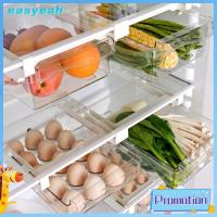 EASYEAH รักษาความสดใหม่ ตัวจัดระเบียบตู้เย็น Under-shelf โปร่งใสโปร่งใส อุปกรณ์จัดระเบียบห้องครัว ของใหม่ เอบีเอสเอบีเอส กล่องลิ้นชักตู้เย็น ผลไม้สำหรับผลไม้