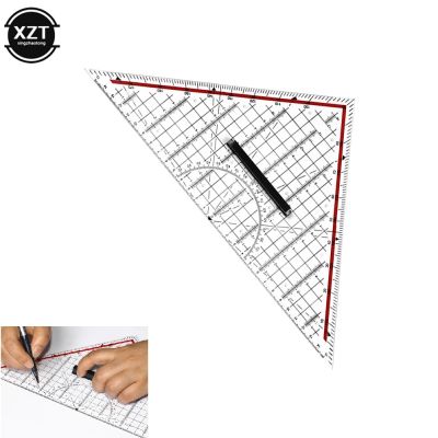 【CW】 Useful 30CM Ruler Protractor With Handle Multi-function Design Stationery