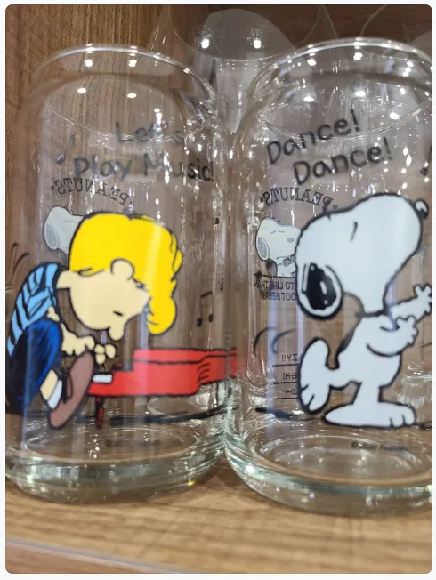 Peanuts Snoopy and Friends Tall Drinking Glasses, Set of 4