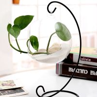 【CW】 1 pc Semicircle Iron Shelf Landscape Bottle Glass Hanging Bracket Rack Hanger Cabin