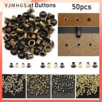 VJMHGS 50pcs ของเล่นยัดไส้ อุปกรณ์เย็บผ้า Mini Ultra-small ปุ่มตาไก่โลหะ อุปกรณ์เสริมกระเป๋าตุ๊กตา หัวเข็มขัดตุ๊กตา DIY หัวเข็มขัด