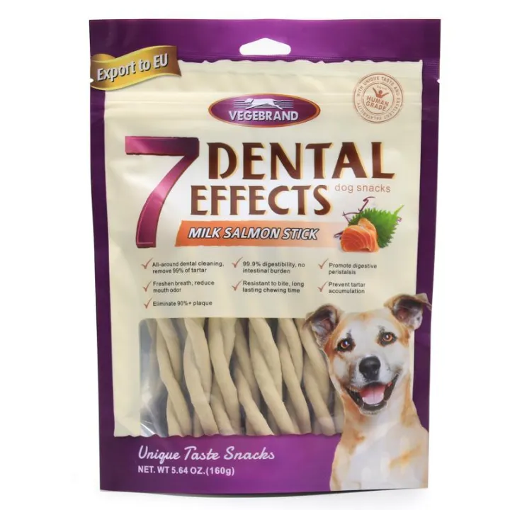 VEGEBRAND 7 Dental Effects Milk & Salmon Twist Dental Stick 160g Lazada