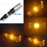 THLB0P 2Pcs Retro Mini Motorcycle LED Turn Signal Light Super Bright Aluminum Alloy Blinkers Flasher EEC Certificate Indicators