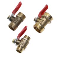 Pneumatic Brass 1/4 3/8 1/2 Male-Male BSPT Threaded Shut off Ball Valves for Air Water Oil