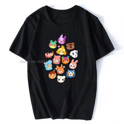 Men T-Shirt Animal Crossing Chibi Tshirt Women T Shirt Cotton Tees Tops Anime Harajuku