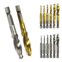 Machine Tap Drill Multi-purpose Hexagonal Shank Compound Tap Drill Bit High Speed Steel Spiral Chamfer Drill Bit