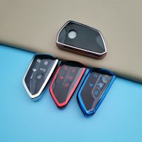 №™❒ For VW Golf 8 ID-4 TPU Holder Shell Key Cover For Skoda Octavia A8 MK4 Mk8 2020 2021 Seat Leon Mk4 Cupra Formentor Car Key Case