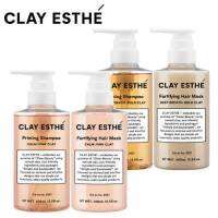 Moltobene Clay Esthe :Pink Clay shampoo +Mask 400ml  แชมพุสุตรอ่อนโยนส่วนผสมจากเคลย์ที่เป้นธรรมชาติ  ช่วยดูซับสิ่งสกปรกในรูขุมขนบนหนังศรีษะได้สะอาดหมดจรด