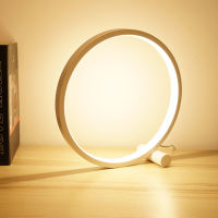 Acrylic Desk Lights for Living Room LED Table Lamp for Bedroom Circular Dimmable Bedside Lamps Round Night Light Decoration