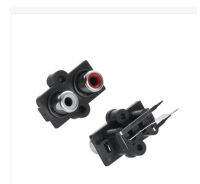 Factory Direct Sales Two-Position Lotus Holder Side Curved Foot Two-Hole Vertical Audio Interface Vertical Plug Pcb Panel Rca Seat Av2