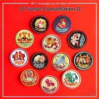 ☸ Astrology：Twelve Constellation - Series 02 Classic Signs Of Zodiac Iron-on Patch ☸ 1Pc DIY Sew on Iron on Badges Patches（Size：6.8CMx6.8CM） 5211028▥♗☊