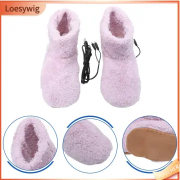 Heated hot sale massage slippers