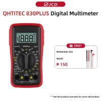 QHTITEC 830Plus + มัลติมิเตอร์ RMS จริงดิจิทัล Ac/dc เครื่องทดสอบแรงดันไฟฟ้าเครื่องป้องกันการเผาไหม้อัจฉริยะมัลติมิเตอร์นับ2000โอห์มมิเตอร์เครื่องวัดความจุไฟฟ้า