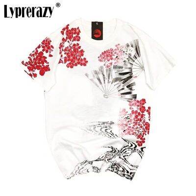 Lyprerazy เสื้อยืด ปักลายปลาคาร์พ ดอกไม้ สไตล์ญี่ปุ่น ฮาราจูกุ วินเทจ สําหรับผู้ชาย ผู้หญิง 912