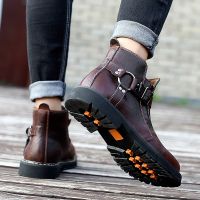 Mens Ankle Shoes Vintage Classic Fashion Boots Cowhide Leather Motorcycle Boots - Men 39;s Boots - Aliexpress