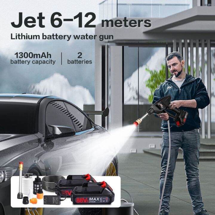 Pressure Washer Portable Car Machine Kit Cordless Car Wash Spray Gun High Water Pump Sprayer