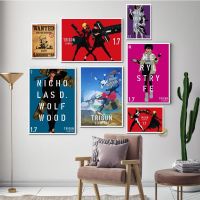 ❄♈♛ Trigun Stampede อะนิเมะโปสเตอร์ภาพวาดผ้าใบ Wall Art Girl Dorm รูปภาพสำหรับห้องนั่งเล่นห้องนอนตกแต่งบ้านของขวัญ