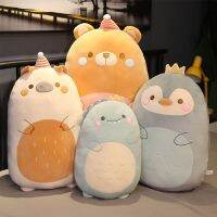 ☈♙❀ Decoration Animal Plushie Doll Children Gift Squishmallow Pillow Dinosaur Husky Lion Rabbit Plush Toy Sleeping Cushion