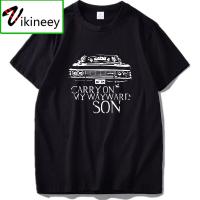 Supernatural Tv Series T Shirt Carry My Wayward Latest Songs Tshirt Eu Size 100 Cotton High Quality Tee