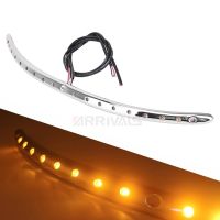 Chrome Motorcycle Windshield Trim Flasher Turn Signal LED Light For Harley Tou Electra Street Glide Classic 2014-2020