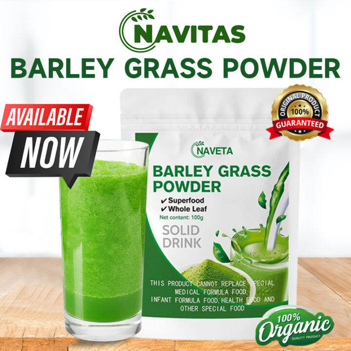 Naveta Organic Barley Grass Powder 100 Pure and Natural Matcha Powder