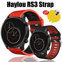 3In1 Haylou สายรัดสมาร์ทวอท์ช LS04 RS3สายรัดข้อมือสายซิลิโคนกันน้ำกีฬาสายรัดข้อมือฟิล์มป้องกันหน้าจอ