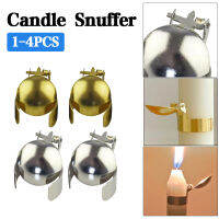 1-4PCS Gold Silver อัตโนมัติเทียน Snuffer สแตนเลสขัดเงาป้องกันสนิมไม่มี Fly Ash WAX สำหรับพิธีขึ้นบ้านใหม่คริสต์มาส-ttlg4809