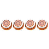 4Pcs Guitar Tone and Volume Speed Control Knobs Top Hat Bell for LP SG Guitar Amber Guitar Bass Accessories