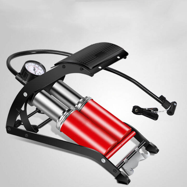 Bike Floor Foot Pump with Gauge Portable High Pressure Air Pump for