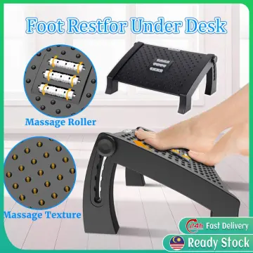 Footrest Under Desk- Adjustable Foot Rest with Massage Texture Nap