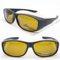 Anti-blue light eyewear fit over gaming glasses UV400 polarized anti-slip shield fullim wear on orange color sunglasses 017
