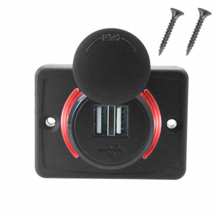 pexelsที่ชาร์จusbคู่ที่ชาร์จแบตในรถสแควร์เต้าเสียบสายไฟสำหรับ12v-24vรถจักรยานยนต์