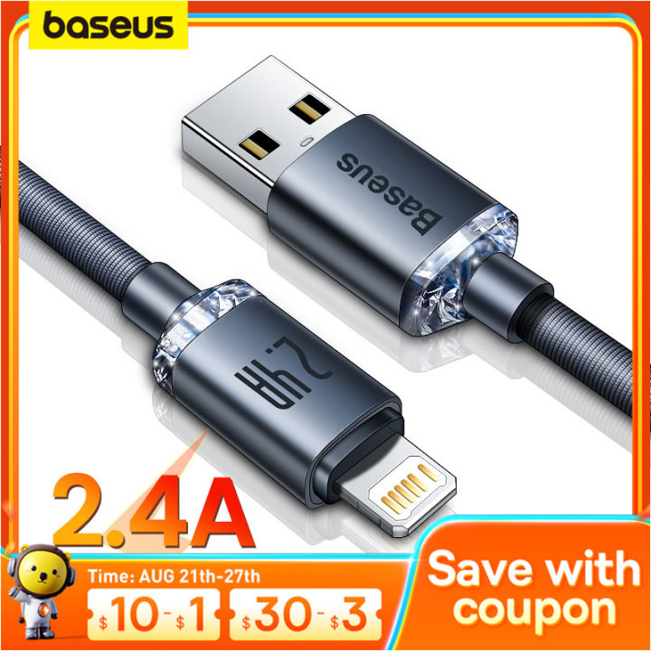 hot-baseus-สาย-usb-สำหรับ-14-13-12-pro-max-x-xr-xs-8-7-6s-6-fast-data-charging-charger-สาย-usb-สายศัพท์มือถือ