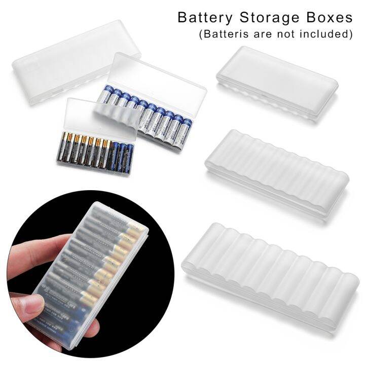 10-slot-white-plastic-battery-storage-box-hard-container-holder-case-for-aaa-aa-18650-transparent-battery-organizer-accessories