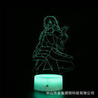 [COD] Sasuke Kakashi Creative Gift Gifts Colorful 3D ไฟกลางคืนขนาดเล็ก LED สัมผัสระยะไกล