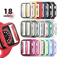 Glass Matte Watch Cover for Apple Watch Case 45mm 41mm 44mm 40mm 42mm 38mm Bumper Screen Protector for Iwatch SE 8 7 6 5 4 3 2 1