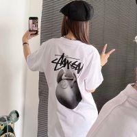 9ATU High version STUSSY mens T-shirt trendy No. 8 Ball series angel sculpture mens and womens couples clothingTH