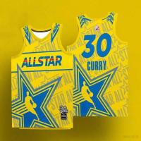 เสื้อกีฬาบาสเก็ตบอล YS2 All Stars Curry สีเหลือง พลัสไซซ์ สําหรับผู้ชาย และผู้หญิง SY2