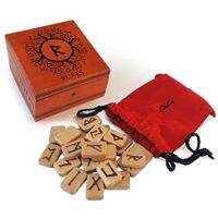 [ของแท้]​ Deluxe Wooden Runes: 25 wooden runes in wooden box หินรูนส์ ไม้ ไพ่ยิปซี ไพ่ทาโรต์ tarot oracle card cards