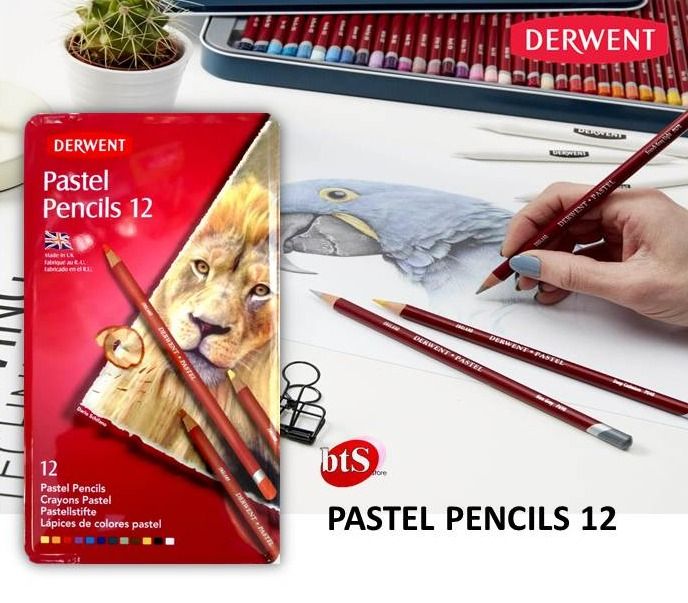 DERWENT 12-piece Pastel Pencil Set - 9587639
