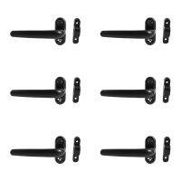 6X Door and Window Handle Lock Casement Window Lock Wheel Handle Black