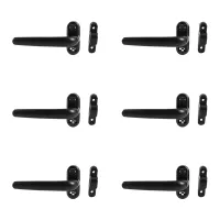 6X Door and Window Handle Lock Casement Window Lock Wheel Handle Black