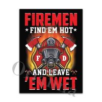 Classic Fireman Quote พิมพ์บนผ้าใบ-Ideal Firefighter Home Wall Decor