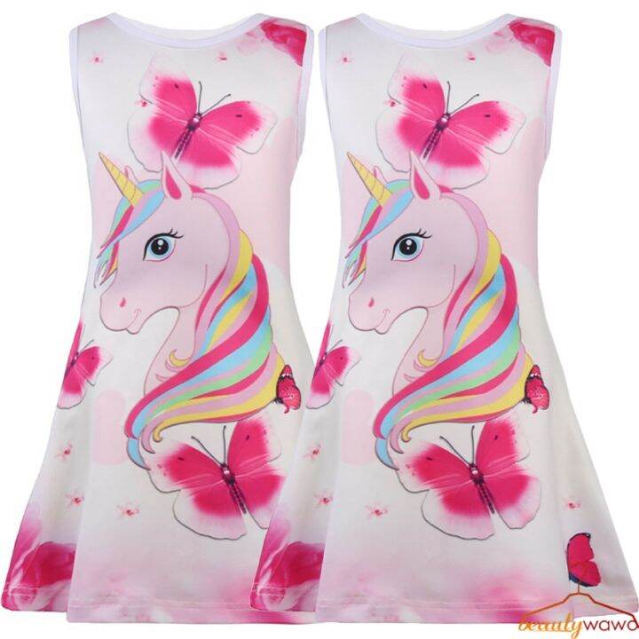 kid-girl-butterfly-printed-dress-sleeveless-summer-holiday-prom