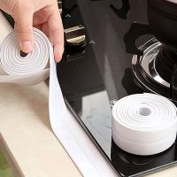 Bathroom Shower Sink Edge Sealing Strip 320x3.8cm Tape PVC Self Adhesive Waterproof Wall Sticker Kitchen Caulk Strip Adhesives Tape