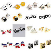 Smile Face SOLD FOR SALE ต่างหูกระดุมโบว์หนวด กระดุมข้อมือไม้ไผ่ Cuff Link 1 คู่ จัดส่งฟรี Big Promotion-Yrrey