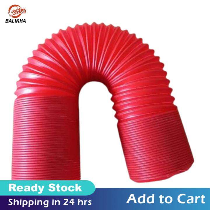 balikha Car Flexible Air Intake Hose Pipe Cold Air Ducting Red 76mm