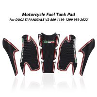 For PANIGALE DUCATI V2 899 1299 1199 959 2022 Motorcycle Fuel Tank Pads 3D Sticker Accessories Rubber Carbon Fiber Grain