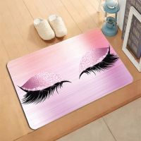 Eyes Eyelash Pattern Carpet Entrance Floor Mat Doormat Non-slip Living Room Kitchen Bedroom Print Decor Rug